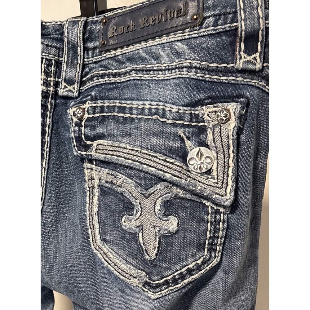 Rock Revival Womens Size 28 Johanna Denim Jeans Stretch Blue - Picture 3 of 15